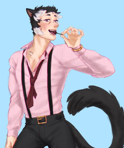 apollo in a valentione's day outfit