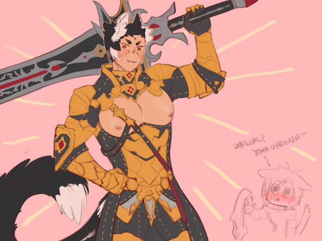 apollo in exarchic fending armor but no undershirt!