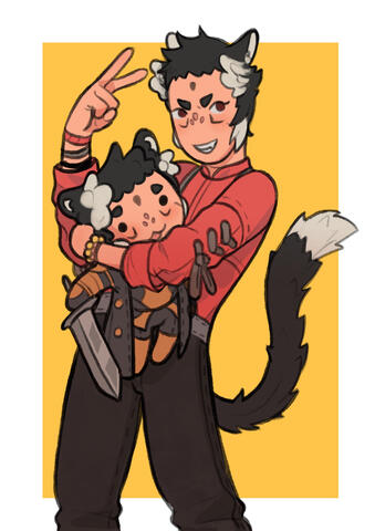 apollo and a plush apollo! - art by gazpartcho